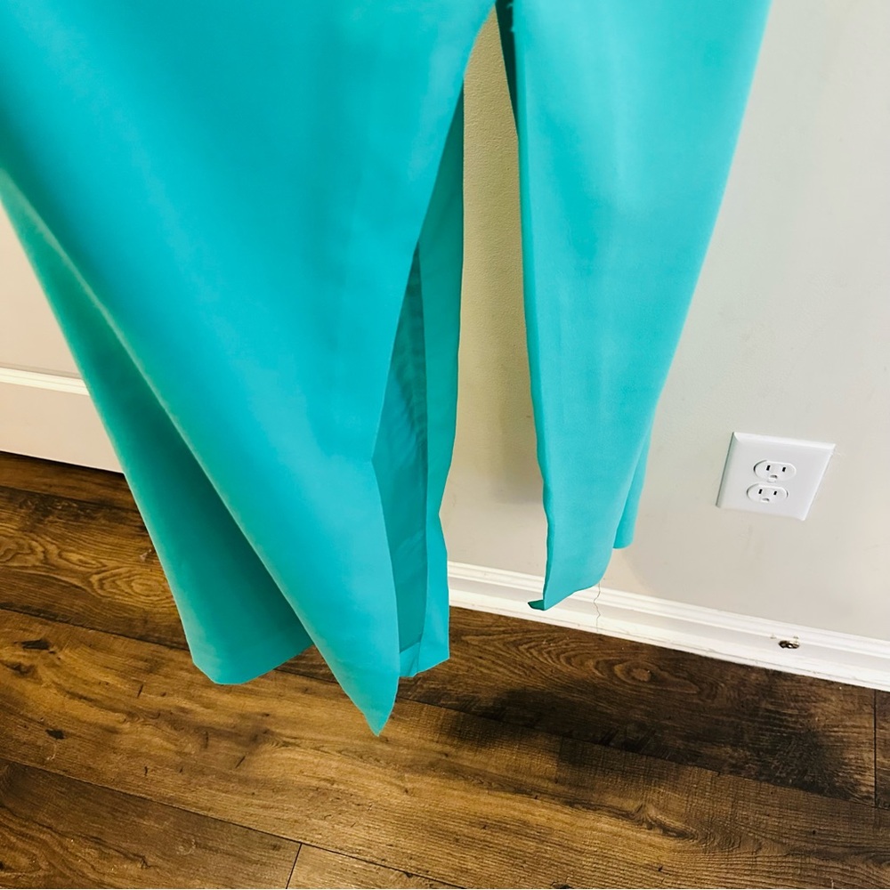 J. Crew Racerback Mint Green Lined Maxi Dress Size 2 Y2K - Picture 6 of 11